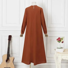 2024 Fashion  Abaya Solid Loose Pullover