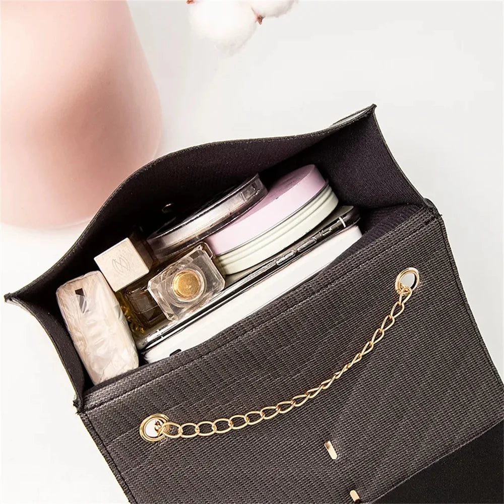 Fashion Tassel Flap Crossbody Bags V Pattern Mini Chain Shoulder Bag