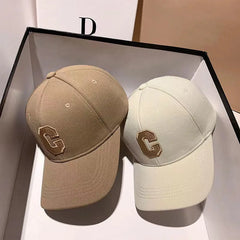 Hats for Men 2023 New C Letter Embroidered Baseball Cap Kpop Fashion Couple Snapback Cap Men and Women Sun Hats Chapeau Homme