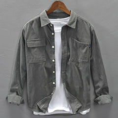 Corduroy Shirt Men's Cargo Jacket Casual