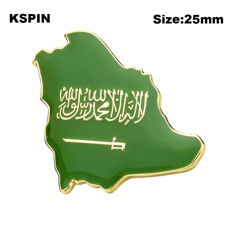 Saudi Arabia  Badge Flag Brooch National Flag Lapel Pin International Travel Pins Collections