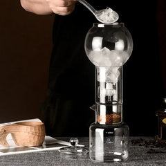 600ml Ice Dripper Coffee Maker Adjustable Water Flow Borosilicate Glass Cold Brew Tower Slow Drip Technology Portable