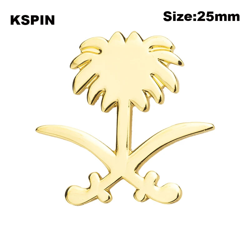 Saudi Arabia  Badge Flag Brooch National Flag Lapel Pin International Travel Pins Collections