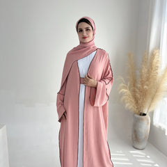 New Modest Abaya Wrinkle Polyester