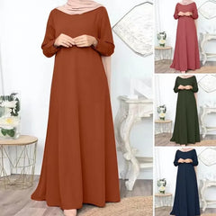 2024 Fashion  Abaya Solid Loose Pullover