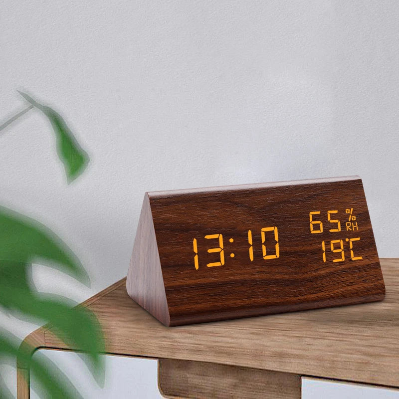 Digital Clock LED Wooden Alarm Clock