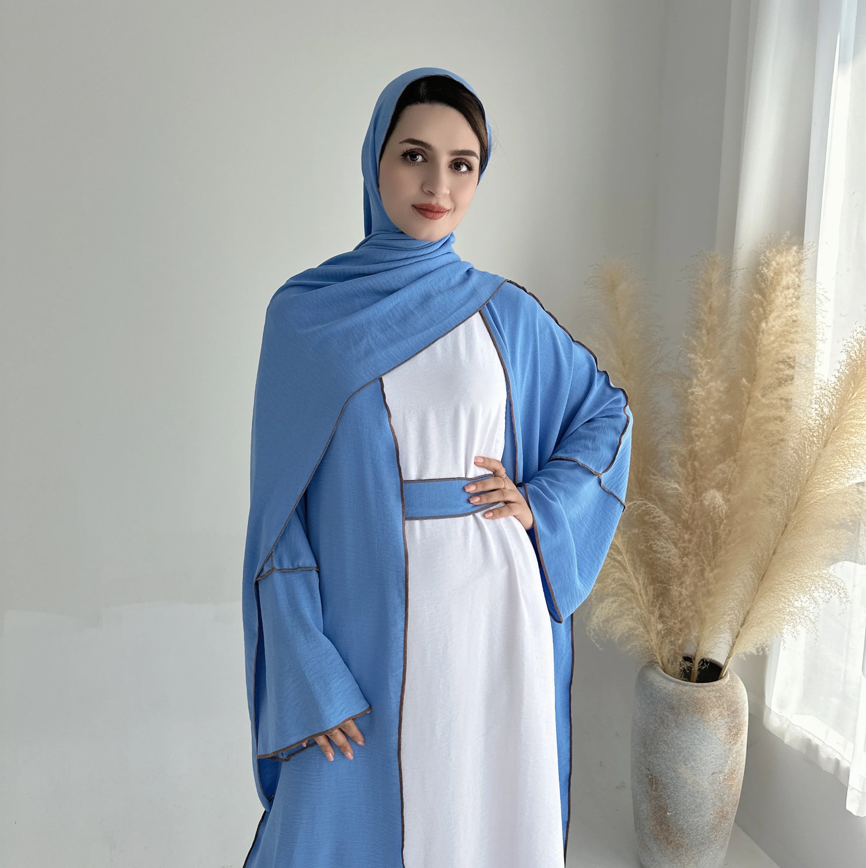 New Modest Abaya Wrinkle Polyester