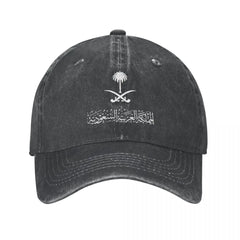 Kingdom Of Saudi Arabia Baseball Cap Emblem Print Vintage Female Washed Trucker Hat Hot Sale Custom Outdoor Sport Snapback Cap