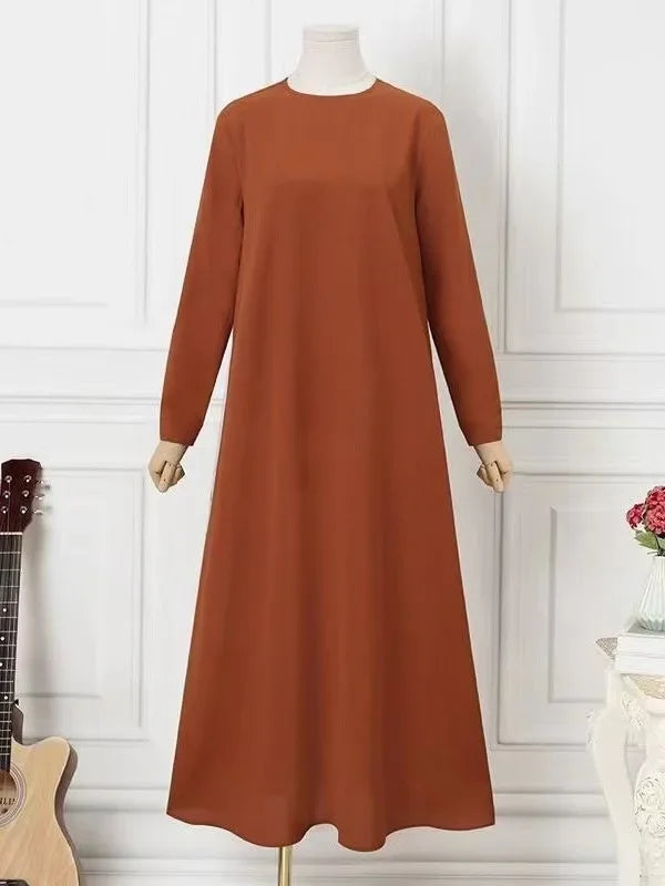 2024 Fashion  Abaya Solid Loose Pullover