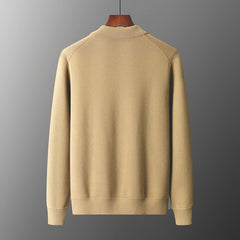 Cashmere Cardigan Men's Polo Neck Sweater